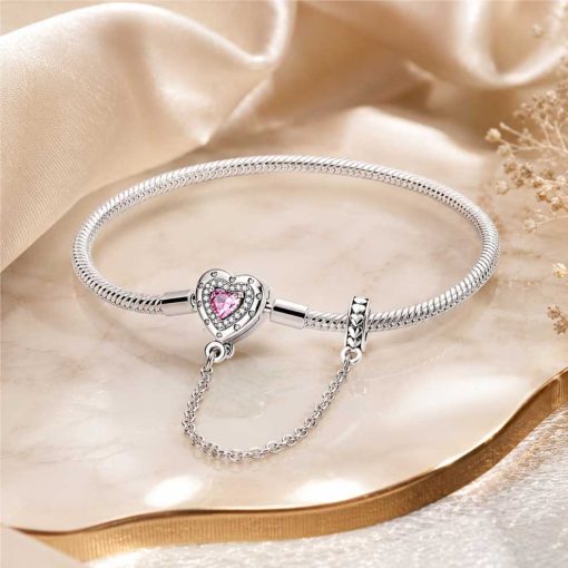 pink heart bracelet