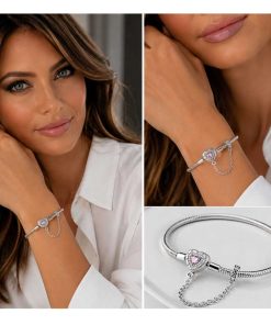 pink heart bracelet