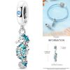 S925 silver seahorse charm