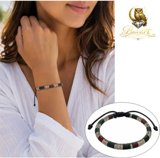 Earth Tone Woven Cord Bracelet
