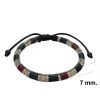 Earth Tone Woven Cord Bracelet detailed