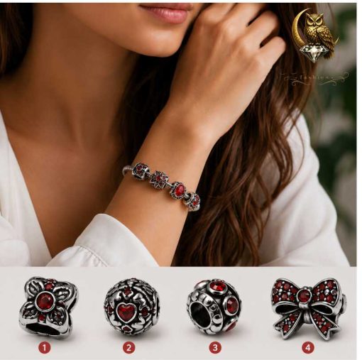 Retro Pink Fashion Charms