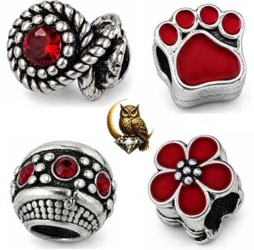 Vintage Red Retro Charm Collection detailed