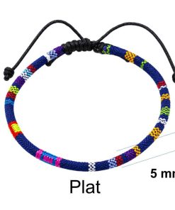 Colorful Woven Cord Bracelet detailed