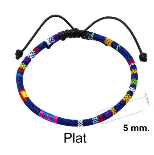 Colorful Woven Cord Bracelet detailed