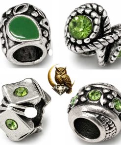 Retro Green Fashion Charms detailed