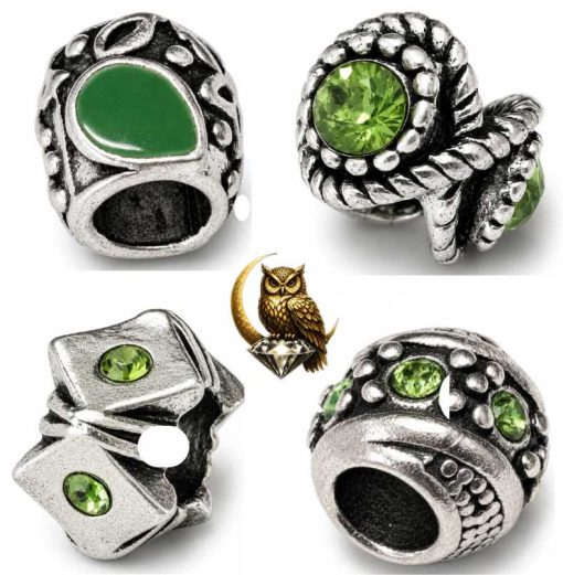 Retro Green Fashion Charms detailed