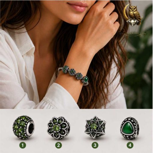 Retro Green Fashion Charms