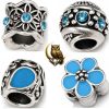 Retro Blue Fashion Charms detailed