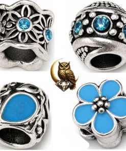Retro Blue Fashion Charms detailed
