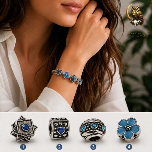 Retro Blue Fashion Charms