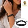 Classic Black Double Leather Bracelet
