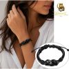 Black Leather Knot Bracelet