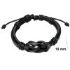 Black Leather Knot Bracelet detailed