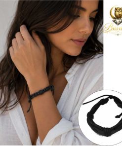 Black Leather Cord Bracelet