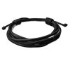 Black Multi-Strand Leather Bracelet detailed