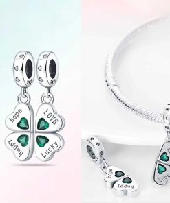 Lucky Love Heart Clover detail