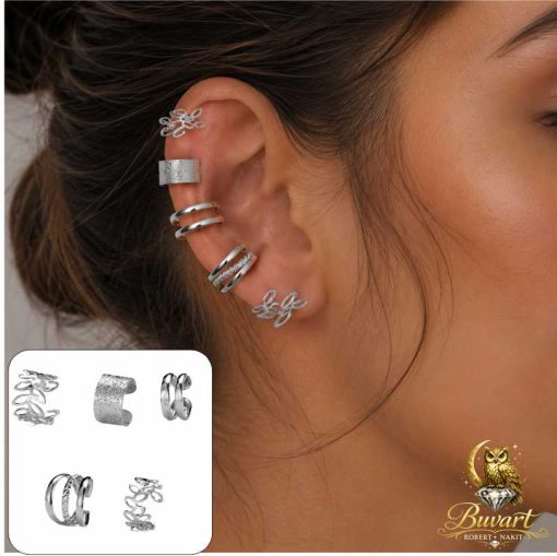 5-Piece Silver No Piercing