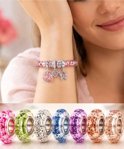 Retro Style Glitter Spacer Bead Set