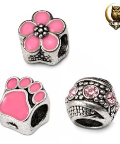 Retro Pink Fashion Charms detailed