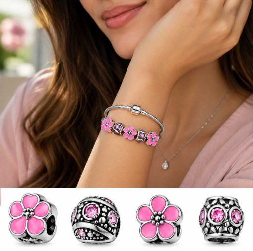 Retro Pink Fashion Charms