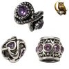 Retro Purple Fashion Charms detailed