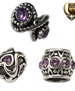 Retro Purple Fashion Charms detailed
