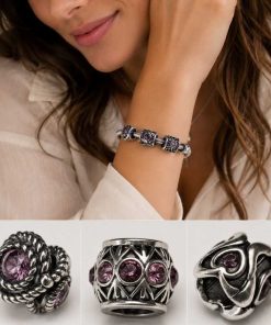 Retro Purple Fashion Charms