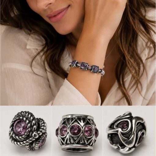 Retro Purple Fashion Charms