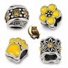 Vintage Style Yellow Crystal Charm Bead detailed