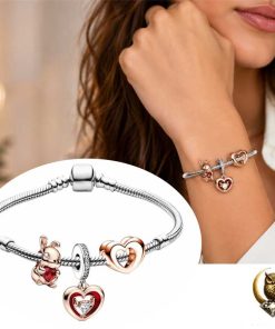 Rose Gold Love Story Charm Bracelet