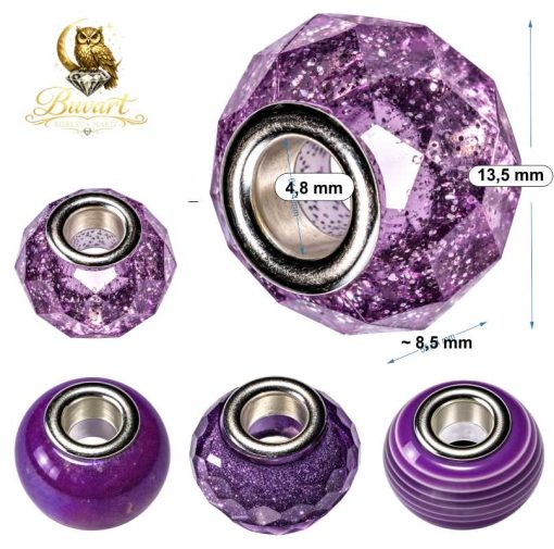 Retro Violet Charms – detailed