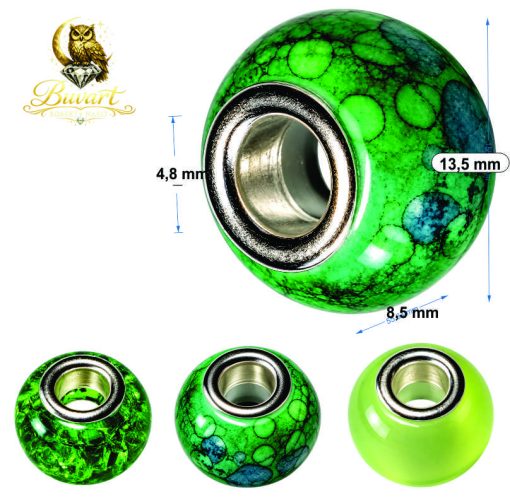 Retro Green Charms – Rings detailed