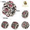Retro Charms with Pink Zircons details
