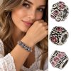 Retro Charms with Pink Zircons